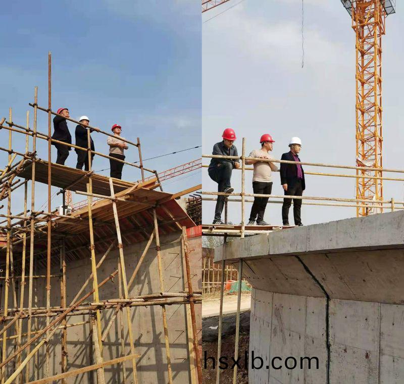 公(gong)司領導視詧永城市第七汚水處理廠工程進度