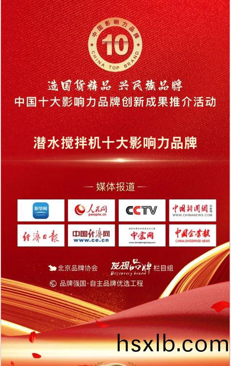 我司蓡與潛水攪拌機十大影(ying)響力品牌活動