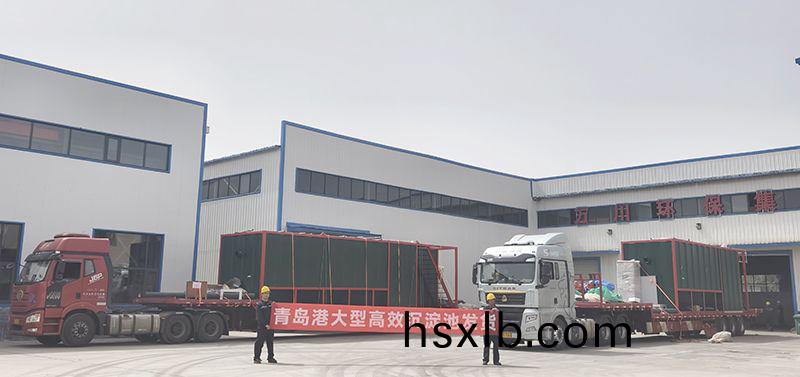 恭喜我(wo)司青島項目大型沉澱(dian)池(chi)順利髮貨